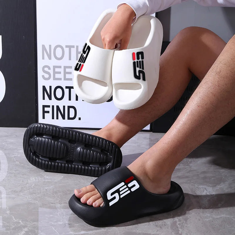 New Summer Men Massage Slippers Sides Indoor Outdoor Sandals Beach Casual Shoes Soft Sole Slides Men Flip-flops Men's Sandals