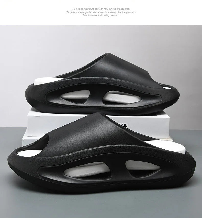 Summer Slippers For Men EVA Soft Bottom Slippers Indoor House Slides Flat Sandals Outdoor Beach Shoes