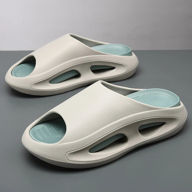 Summer Slippers For Men EVA Soft Bottom Slippers Indoor House Slides Flat Sandals Outdoor Beach Shoes