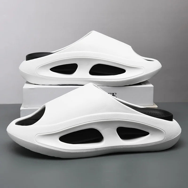 Summer Slippers For Men EVA Soft Bottom Slippers Indoor House Slides Flat Sandals Outdoor Beach Shoes
