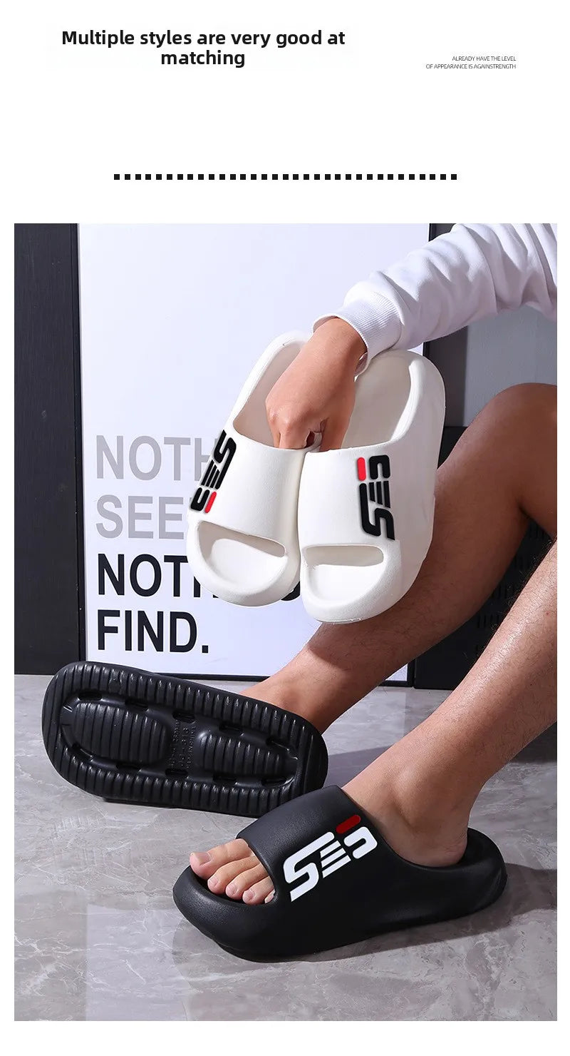 New Summer Men Massage Slippers Sides Indoor Outdoor Sandals Beach Casual Shoes Soft Sole Slides Men Flip-flops Men's Sandals