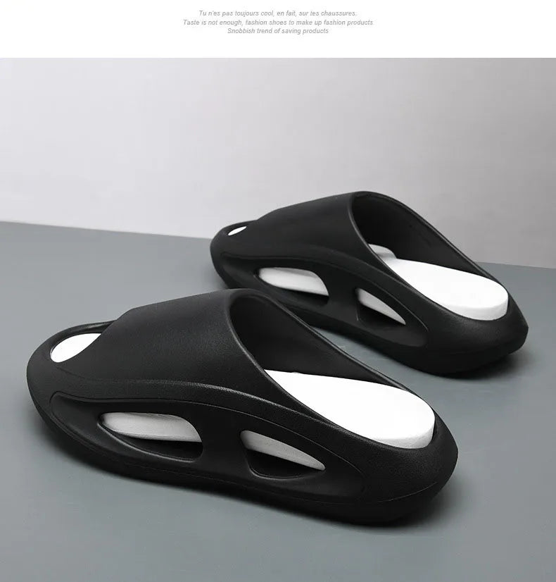 Summer Slippers For Men EVA Soft Bottom Slippers Indoor House Slides Flat Sandals Outdoor Beach Shoes
