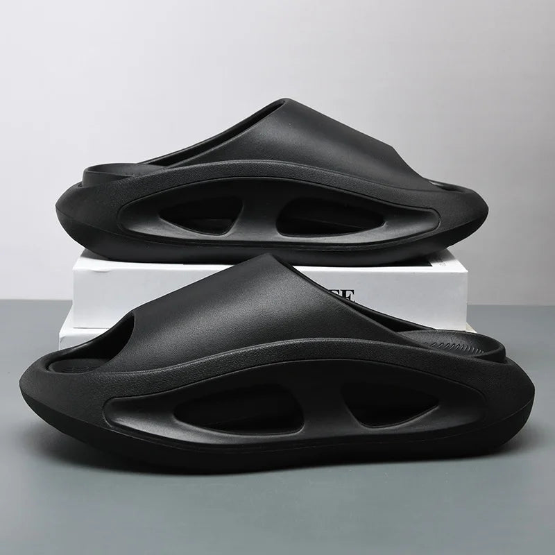 Summer Slippers For Men EVA Soft Bottom Slippers Indoor House Slides Flat Sandals Outdoor Beach Shoes