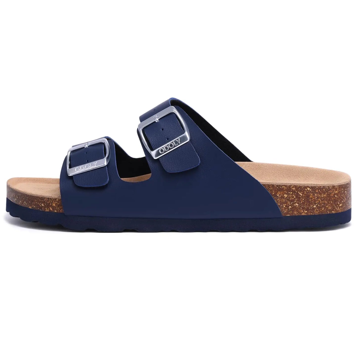 Crestar Women's Fashion Leather Sandals Classic Cork Footbed Clogs Slippers Beach Slides With Double Buckle Unisex Brand Sandals