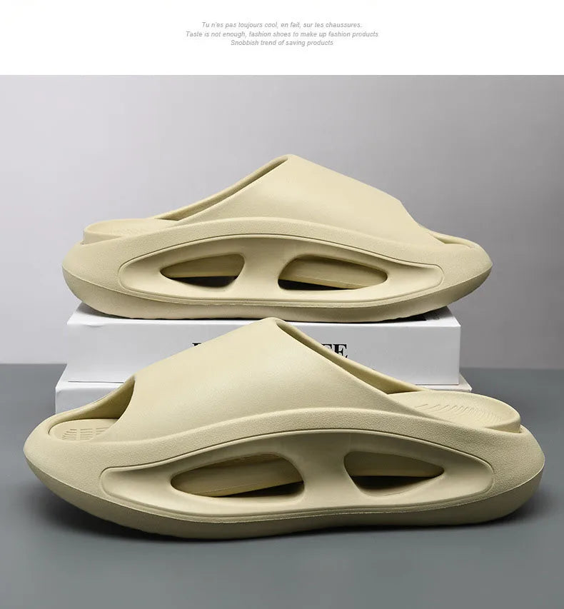 Summer Slippers For Men EVA Soft Bottom Slippers Indoor House Slides Flat Sandals Outdoor Beach Shoes