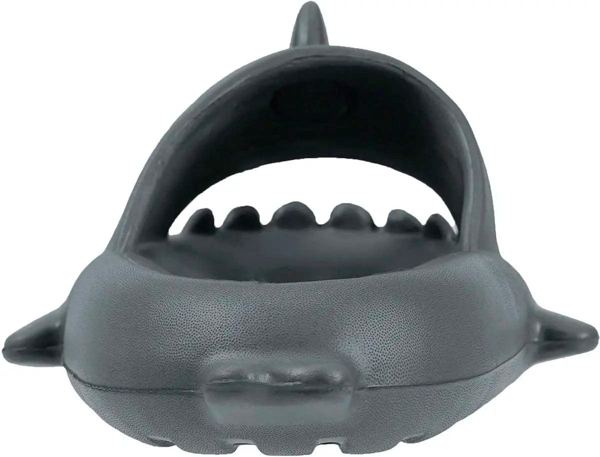 SmilePoP Shark Slides Summer Cute Cartoon Shark Slippers for Women Men Non-Slip Open Toe Sole Sandals Casual Unisex Beach Shoes