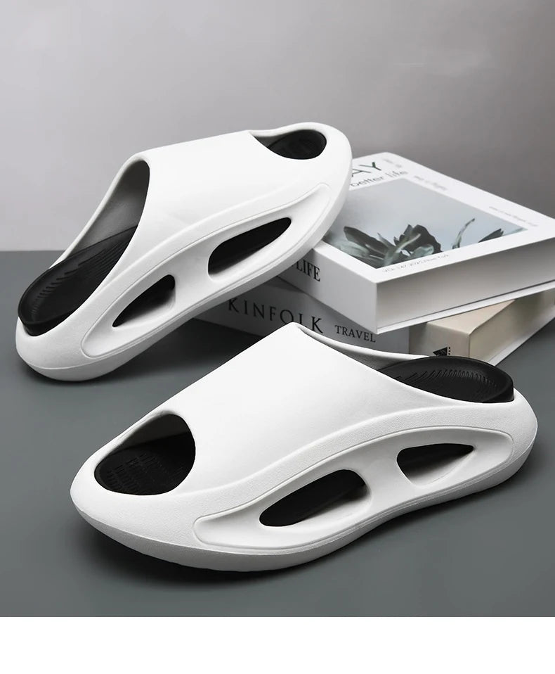 Summer Slippers For Men EVA Soft Bottom Slippers Indoor House Slides Flat Sandals Outdoor Beach Shoes