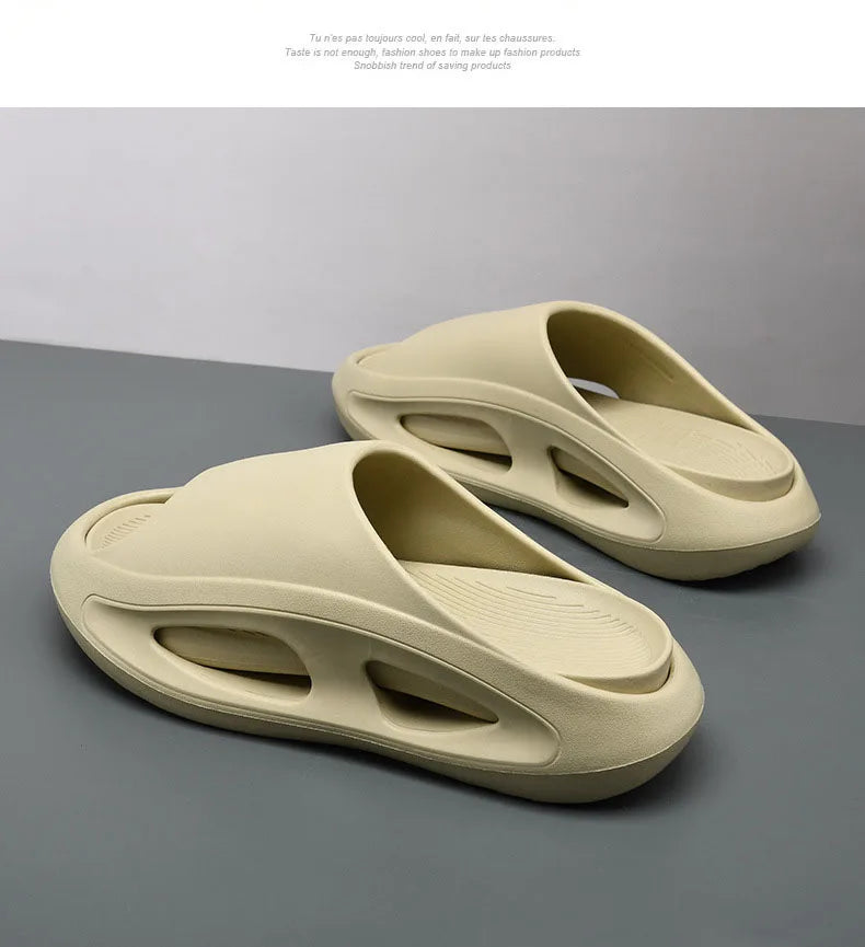 Summer Slippers For Men EVA Soft Bottom Slippers Indoor House Slides Flat Sandals Outdoor Beach Shoes