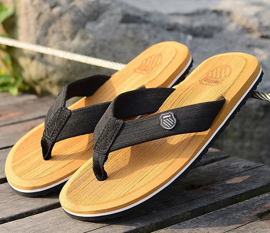 Casual Flip Flops For Men Slippers Beach Sandals Summer Non-Slip Flat Slides Men Slippers Indoor House Shoes Man Male Slipper