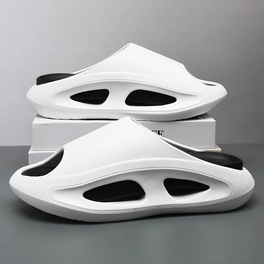 Summer Slippers For Men  EVA Soft Bottom Slippers Indoor House Slides Flat Sandals Outdoor Beach Shoes