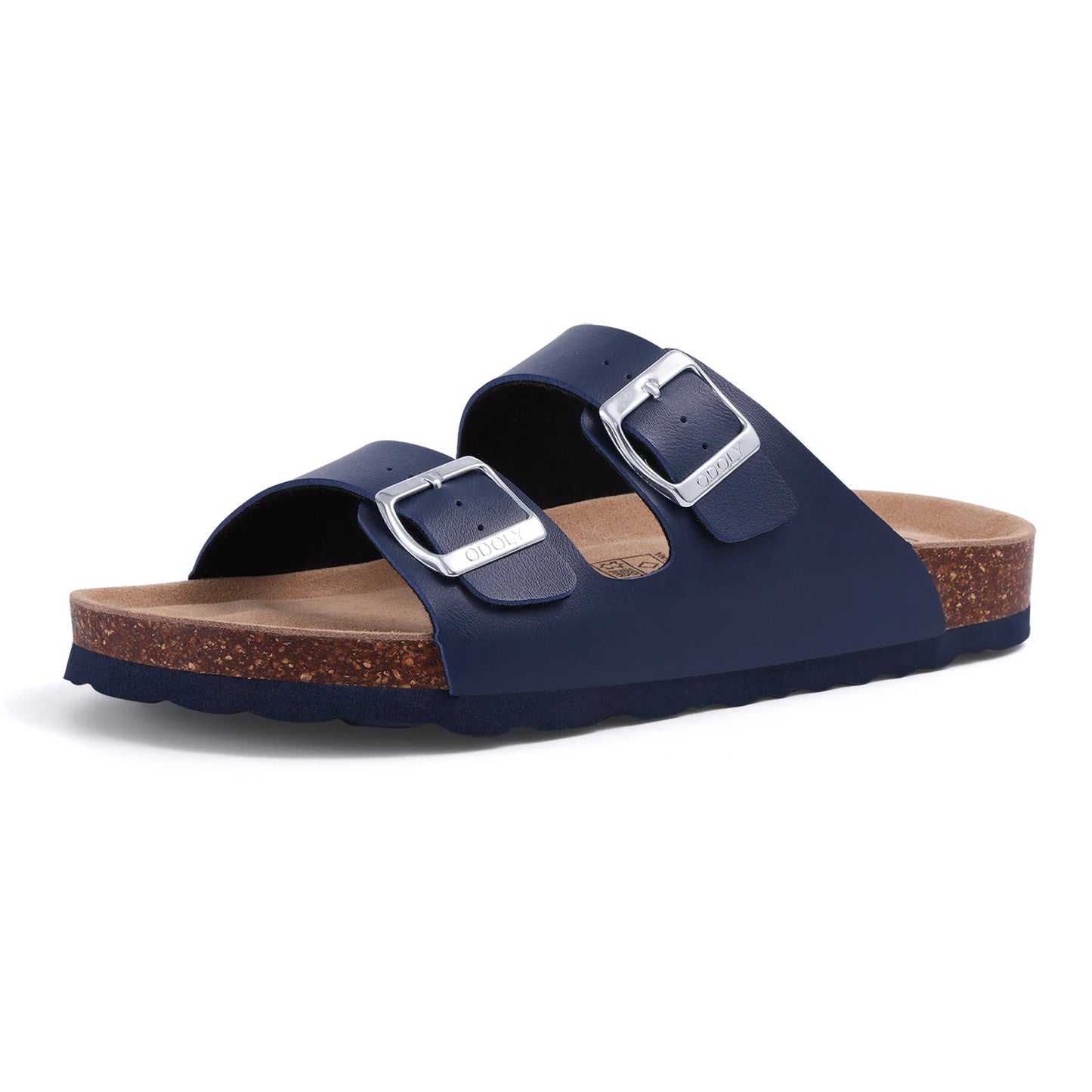 Crestar Women's Fashion Leather Sandals Classic Cork Footbed Clogs Slippers Beach Slides With Double Buckle Unisex Brand Sandals